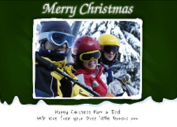 Greeting Card  with Snowscape Christmas Cards design