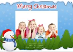 Thumbnail for Greeting Card  with Snowman Christmas Cards design 1