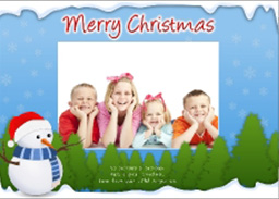 Greeting Card  with Snowman Christmas Cards design