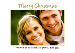 Greeting Card  with Plain White Christmas Cards design